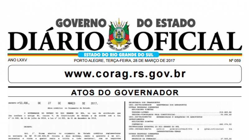 Diário Oficial do Estado do Rio Grande do Sul - 28 de março de 2017