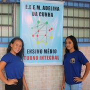 Estudantes Talita e Jaqueline iniciaram o 1ª ano do Ensino Médio em Tempo Integral no ano de 2019