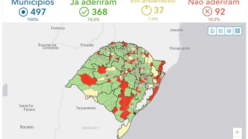 Painel mostra ades&atilde;o dos munic&iacute;pios ao Programa Sa&uacute;de na Escola