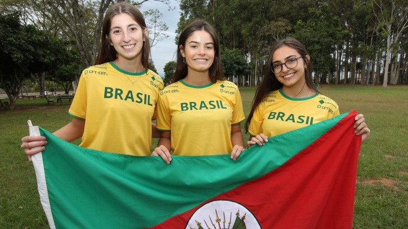 Manuela, Helena e Sofia vão representar o Estado na Regeneron ISEF, que acontece em Dallas, no Texas (EUA) -