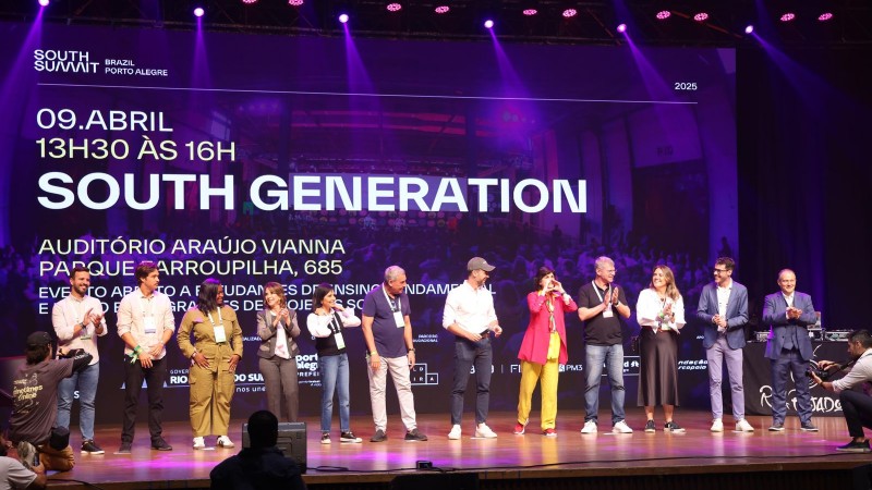 Foto no auditório do Araújo Vianna, durante o South Generation